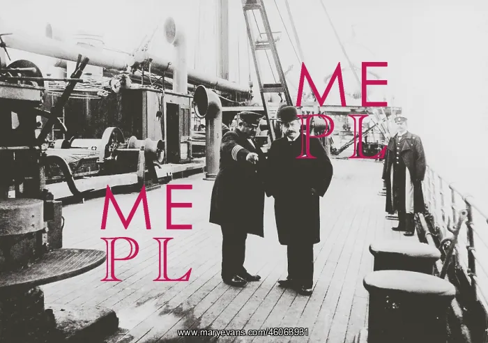 : Albert Ballin on board of one of his ships : Albert Ballin on board of one of his ships