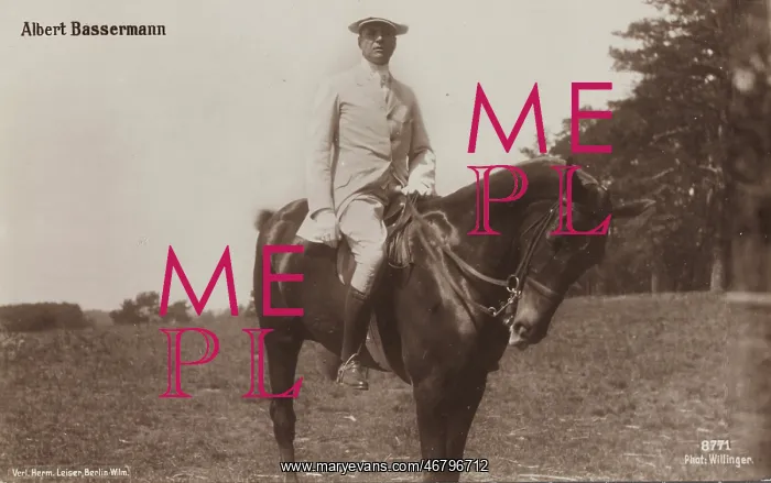 : Albert Bassermann on a horse : Albert Bassermann on a horse