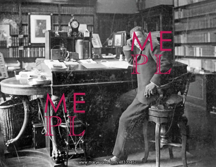 : Albert Brockhaus in his office, 1905 : Albert Brockhaus in his office, 1905