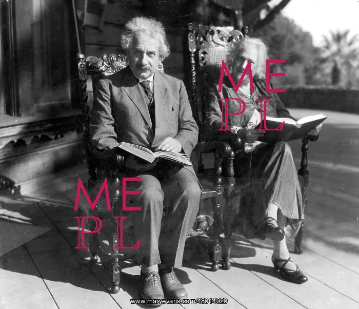 : Albert Einstein and his wife, 1932 : Albert Einstein and his wife, 1932