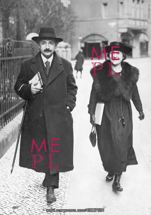 : Albert Einstein and his wife in Berlin, 1921 : Albert Einstein and his wife in Berlin, 1921