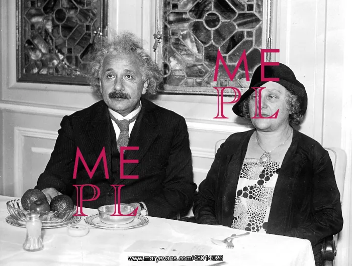 : Albert Einstein and his wife on board the S.S. Belgenland : Albert Einstein and his wife on board the S.S. Belgenland