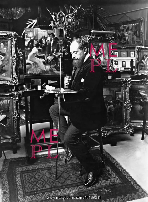 : Albert Guillaume in his studio, 1909 : Albert Guillaume in his studio, 1909