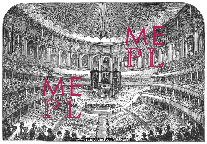 : Albert Hall, interior view, London : Albert Hall, interior view, London