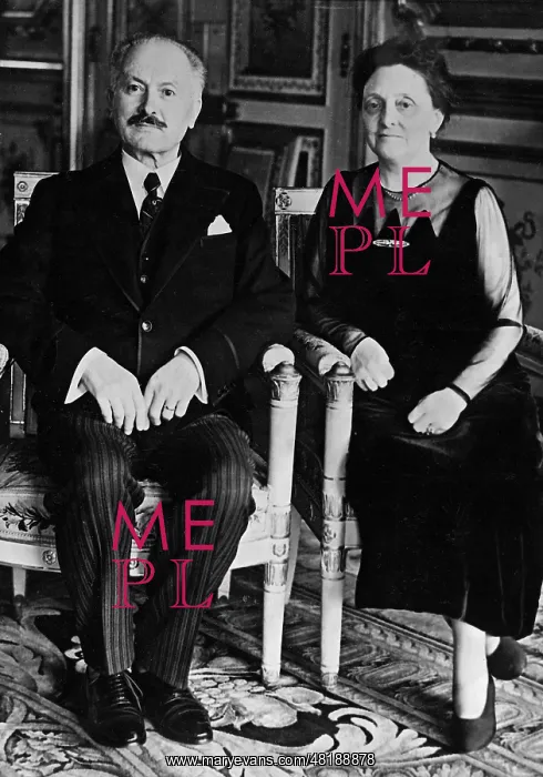 : Albert Lebrun and wife, 1939 : Albert Lebrun and wife, 1939