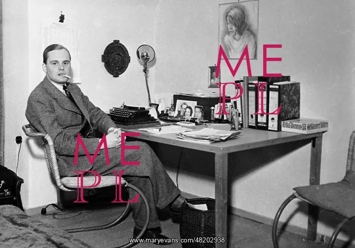 : Albert Lieven at the desk, 1934 : Albert Lieven at the desk, 1934