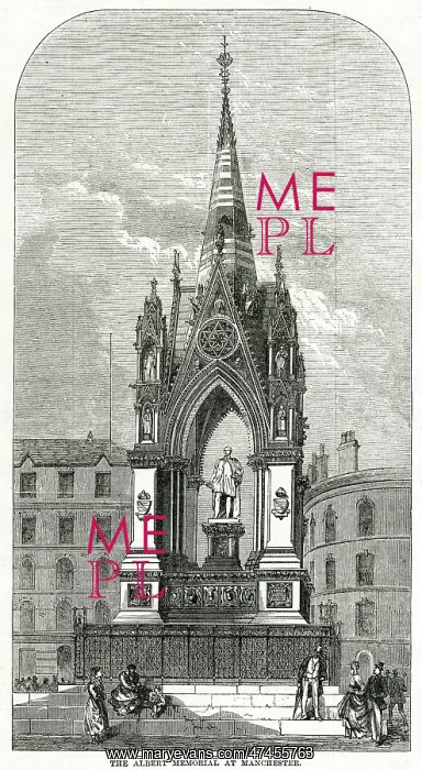 : The Albert Memorial at Manchester 1870 : The Albert Memorial at Manchester 1870