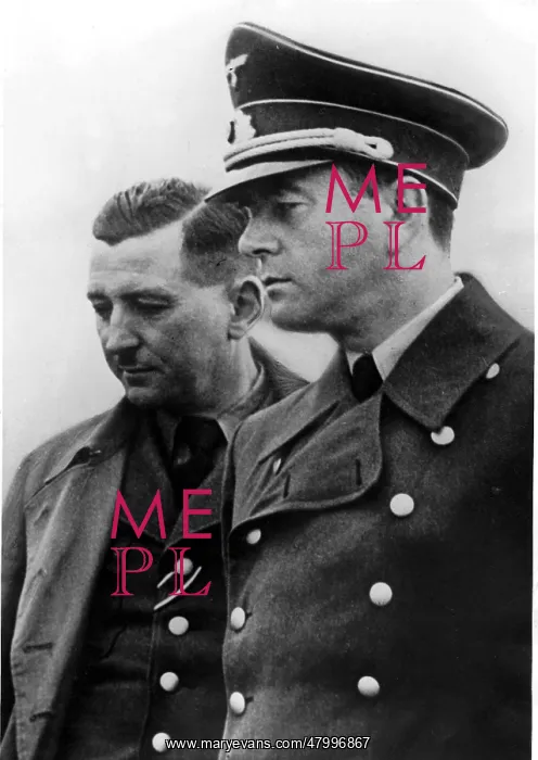 : Albert Speer and Director Dorsch at Atlantic wall, WW2 : Albert Speer and Director Dorsch at Atlantic wall, WW2
