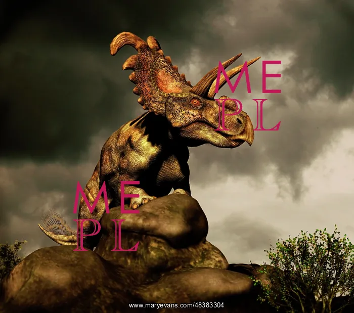 : Albertaceratops surveys the land : Albertaceratops surveys the land