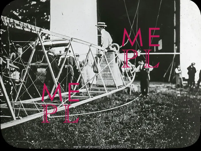 : Alberto Santos-Dumont in airship car : Alberto Santos-Dumont in airship car
