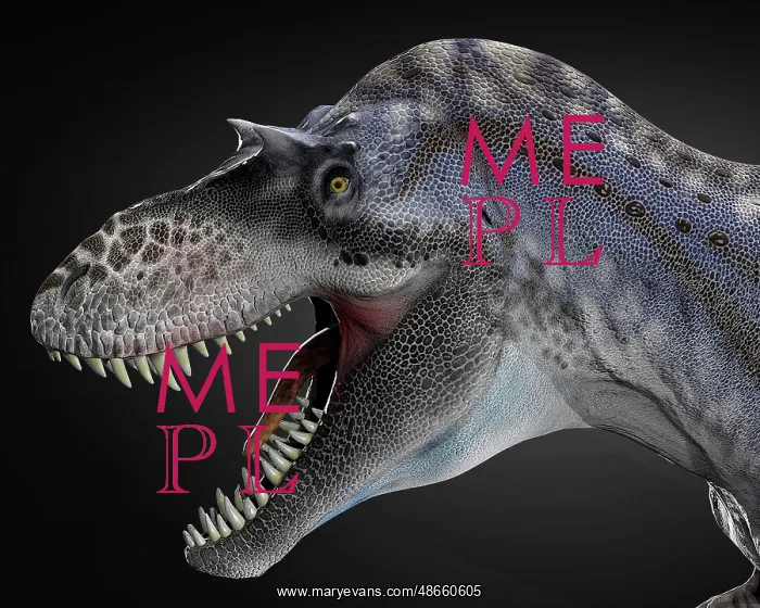 : Albertosaurus dinosaur head, close-up : Albertosaurus dinosaur head, close-up