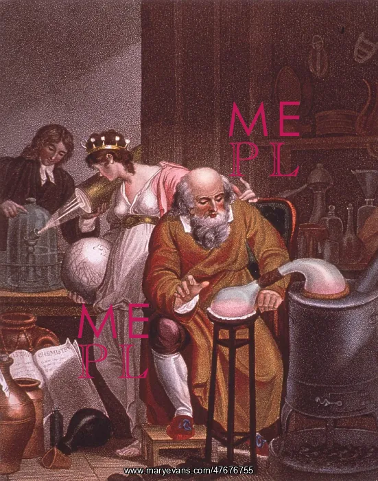 : Alchemist Laboratory, 18th Century : Alchemist Laboratory, 18th Century