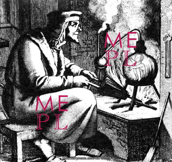 : alchemy, alchemist producing a homunculus (artificial : alchemy, alchemist producing a homunculus (artificial