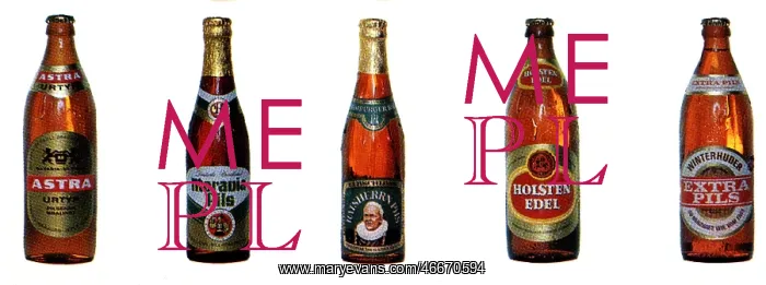  : alcohol, beer, five bottles of Hamburg export