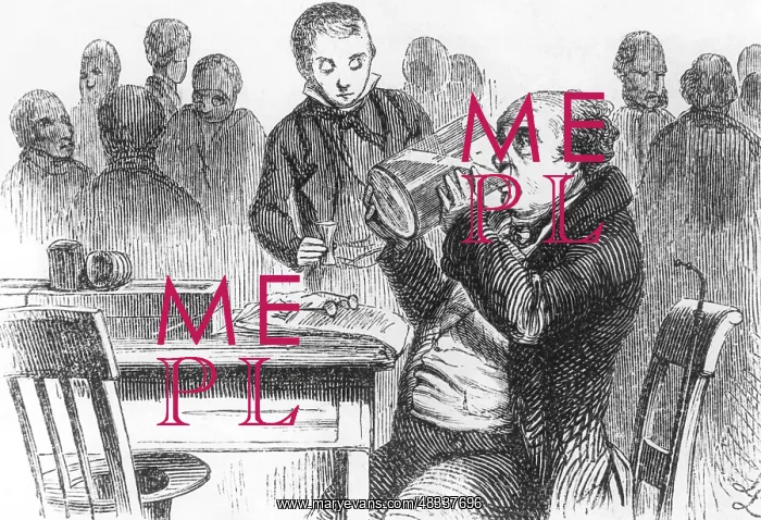 : Alcohol consumption in a Berlin pub, around 1830 : Alcohol consumption in a Berlin pub, around 1830