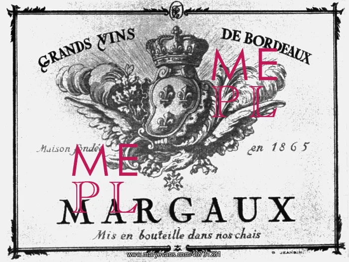 : alcohol, wine, labels, Margaux, 2nd half 19th : alcohol, wine, labels, Margaux, 2nd half 19th