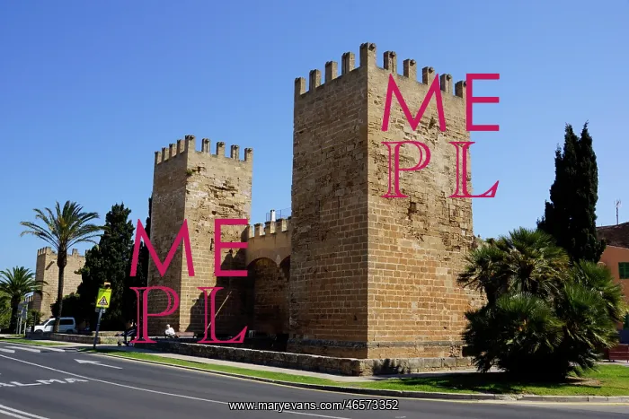 : Alcudia, Mallorca, Spain - Old Town wall : Alcudia, Mallorca, Spain - Old Town wall