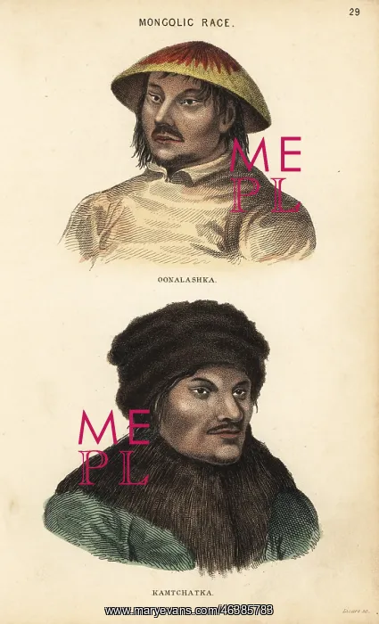 : Aleut man of Unalaska and Itelmen man of Kamchatka : Aleut man of Unalaska and Itelmen man of Kamchatka