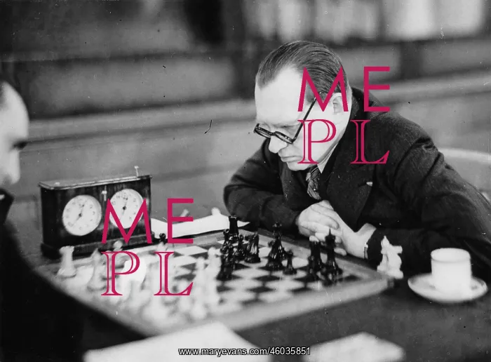 : Alexander Alekhine at a chess game : Alexander Alekhine at a chess game