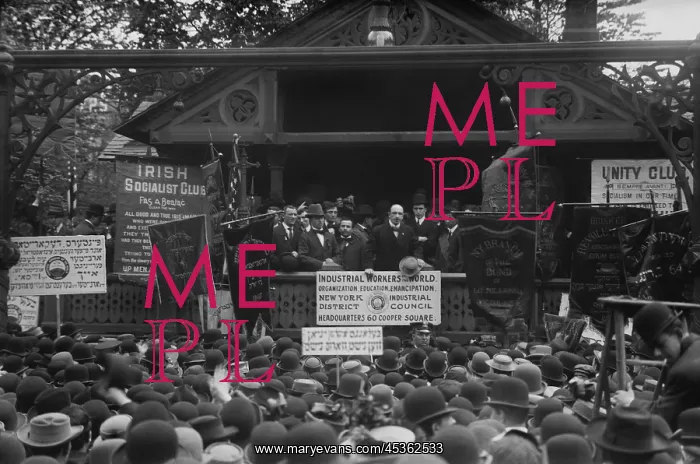 : Alexander Berkman speaks in Union Square at a May : Alexander Berkman speaks in Union Square at a May