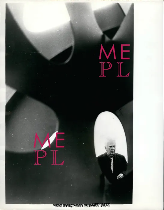 : Alexander Calder with sculpture, The Last Man Born : Alexander Calder with sculpture, The Last Man Born