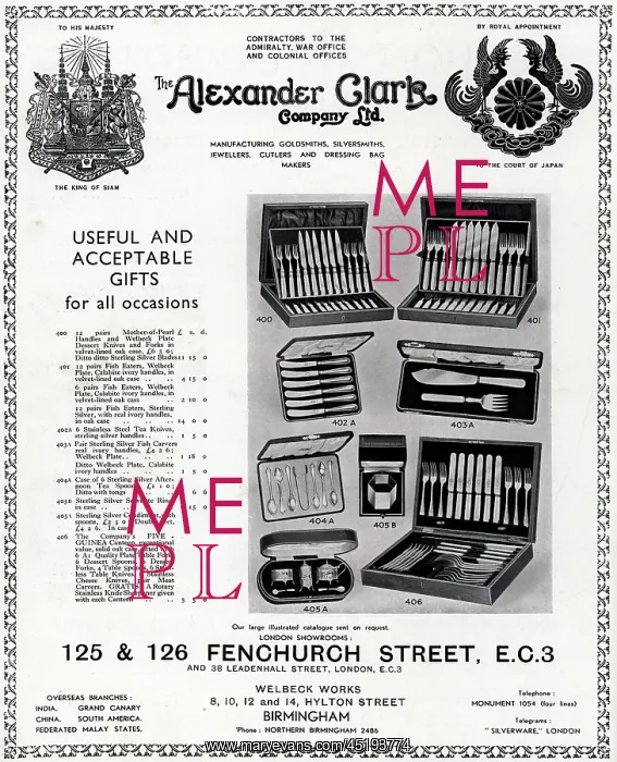 : The Alexander Clark Company Advertisement : The Alexander Clark Company Advertisement