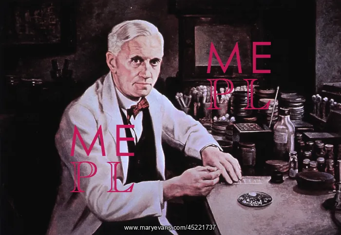 : Alexander Fleming (1881-1955), at laboratory ? : Alexander Fleming (1881-1955), at laboratory ?