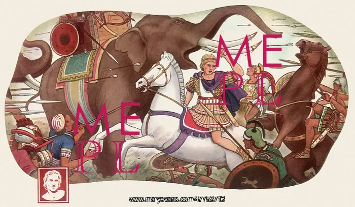 : Alexander the Great fighting Indian Army of Elephants : Alexander the Great fighting Indian Army of Elephants