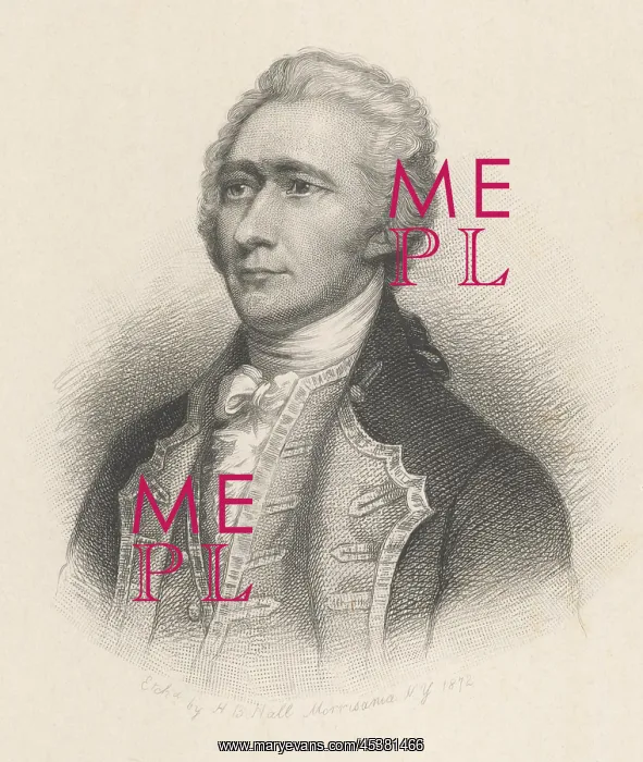 : Alexander Hamilton, bust portrait in a military : Alexander Hamilton, bust portrait in a military
