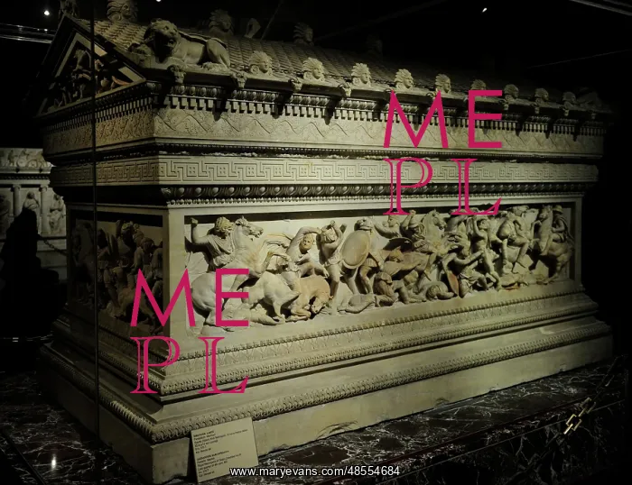 : Alexander Sarcophagus. 4th century BC. Battle of Issus (333 : Alexander Sarcophagus. 4th century BC. Battle of Issus (333