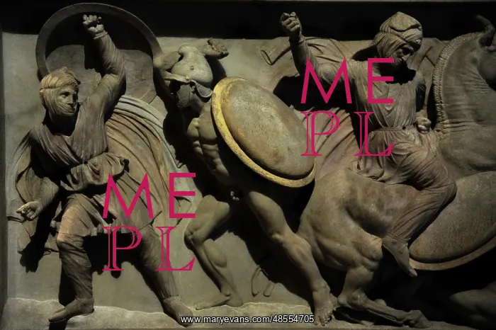 : Alexander Sarcophagus. 4th century BC. Color reconstruction : Alexander Sarcophagus. 4th century BC. Color reconstruction