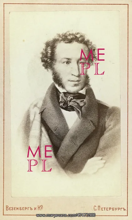 : Alexander Sergeyevich Pushkin, half-length portrait, facing : Alexander Sergeyevich Pushkin, half-length portrait, facing
