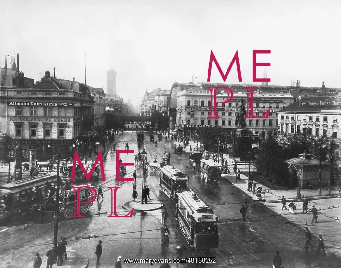 : The Alexanderplatz in Berlin, 1904 : The Alexanderplatz in Berlin, 1904