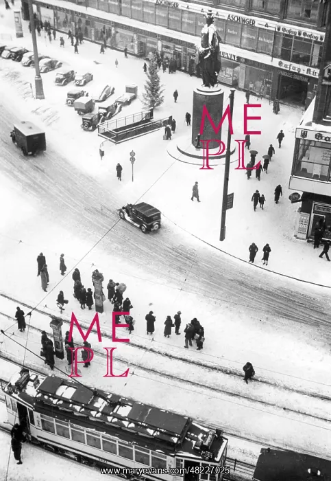  : The Alexanderplatz in Berlin in winter, 1938