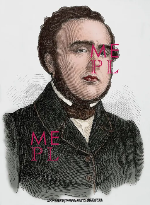 : Alexandre Auguste Ledru-Rollin (1807-1874). Colored engravin : Alexandre Auguste Ledru-Rollin (1807-1874). Colored engravin
