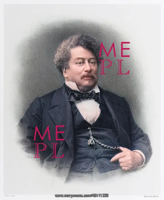 : DUMAS. ALEXANDRE DUMAS (PERE) (1802 - 1870), French writer ('Les Trois Mousquetaires &c) : DUMAS. ALEXANDRE DUMAS (PERE) (1802 - 1870), French writer ('Les Trois Mousquetaires &c)