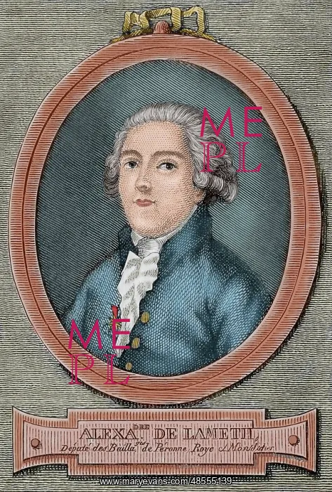 : Alexandre de Lameth (1760-1829). Colored engraving : Alexandre de Lameth (1760-1829). Colored engraving
