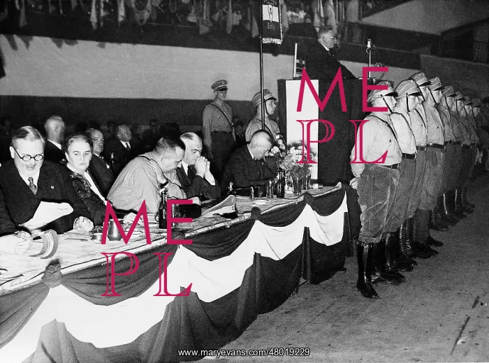 : Alfred Hugenberg at a meeting of the DNVP, 1932 : Alfred Hugenberg at a meeting of the DNVP, 1932
