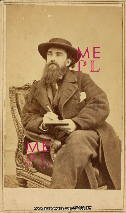 : Alfred Waud, full-length portrait, seated, holding a pencil : Alfred Waud, full-length portrait, seated, holding a pencil