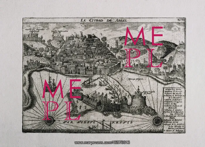  : Algeria (17th c.). Arel. The city and the harbour
