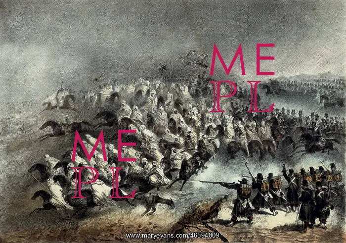 : Algeria (1837). Battle of Constantina. Litography : Algeria (1837). Battle of Constantina. Litography