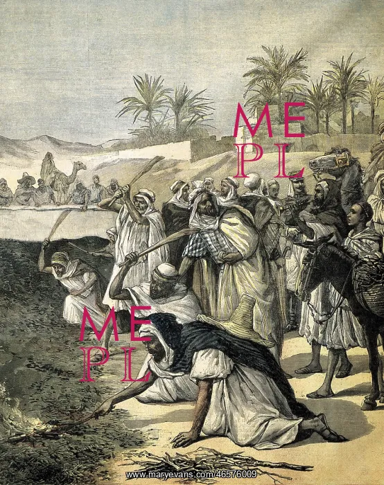 : Algeria (1891). Algerians fighting the locust : Algeria (1891). Algerians fighting the locust