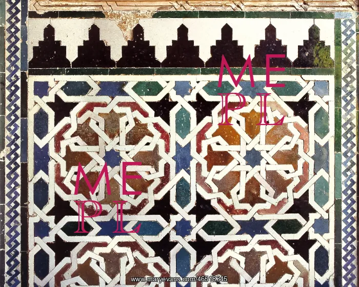  : Alhambra. Detail of the plinth from the Torre de la Cautiva (Tower of the Captive )