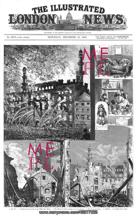 : Alhambra Theatre, Leicester Square, destroyed by fire 1882 : Alhambra Theatre, Leicester Square, destroyed by fire 1882