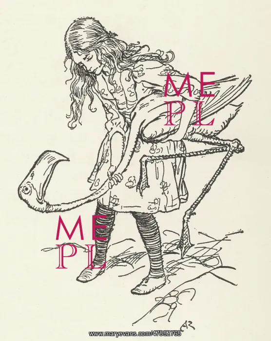 : Alice playing croquet with the flamingo : Alice playing croquet with the flamingo