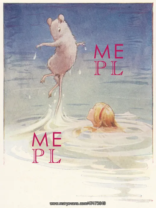: Alice swimming & Mouse leaping out of water : Alice swimming & Mouse leaping out of water