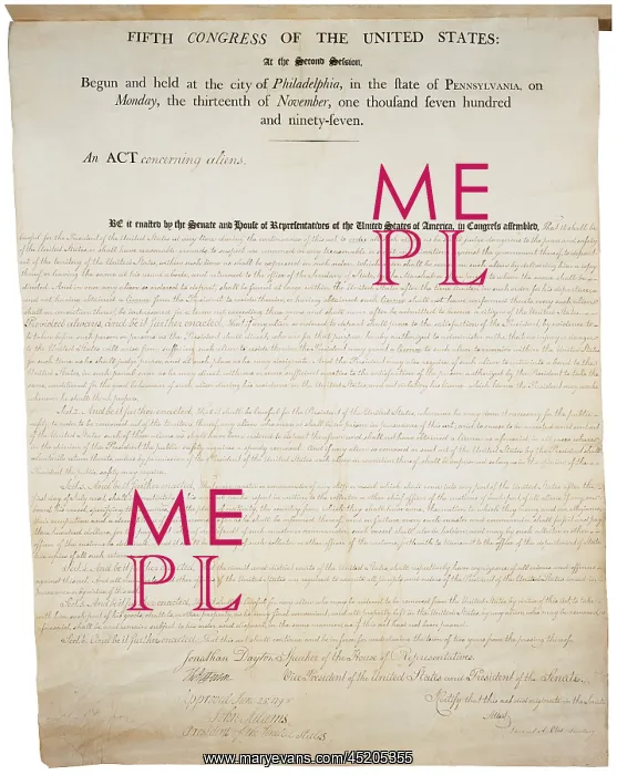 : The Alien Act and Sedition Acts. Passed ? : The Alien Act and Sedition Acts. Passed ?