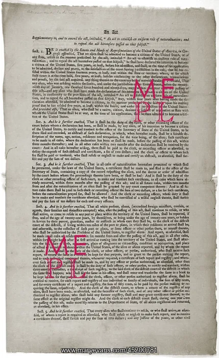 : Alien and Sedition Acts of 1798. Printed ? : Alien and Sedition Acts of 1798. Printed ?