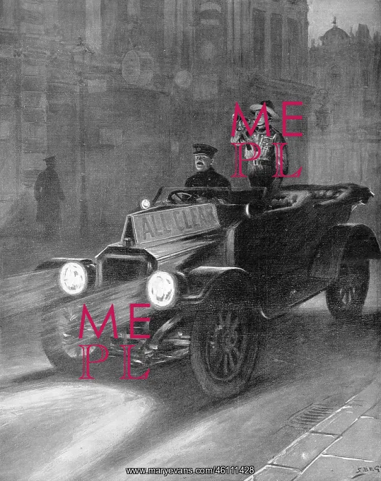 : The All Clear sounded by bugle after WW1 air raid : The All Clear sounded by bugle after WW1 air raid