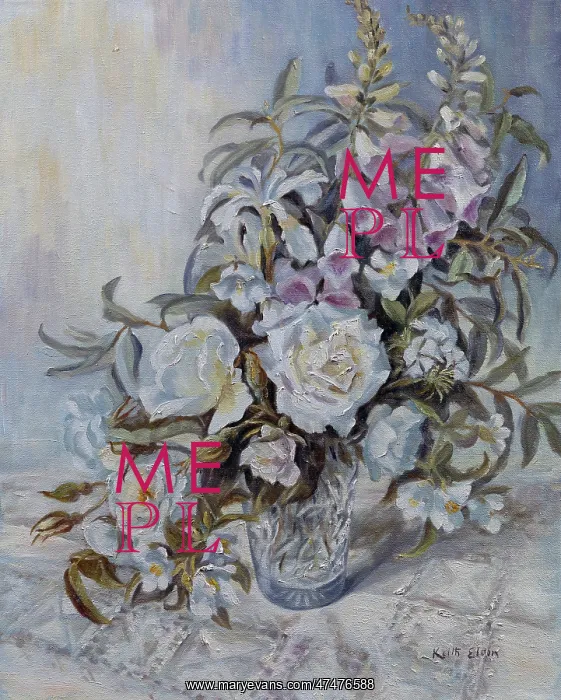 : All White Foxgloves and Roses : All White Foxgloves and Roses